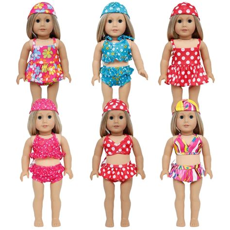 Fashion Multicolor Swimsuit Summer Wear Swimming Suit Bikini With Cap Accessories Clothes For