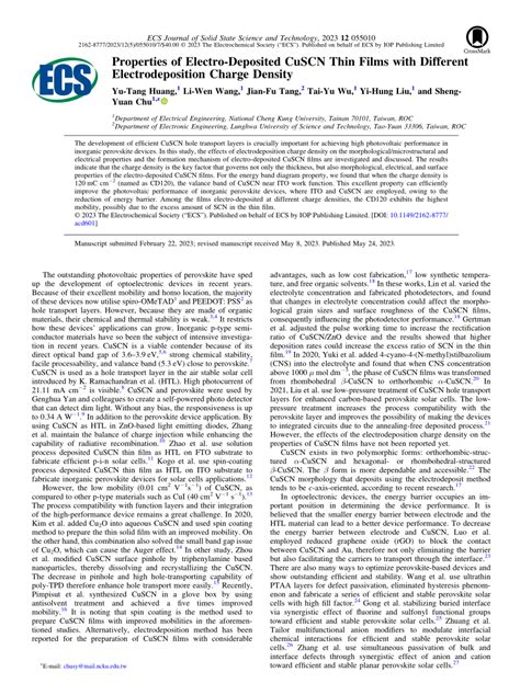 Properties Of Electro Deposited CuSCN Thin Films With Different