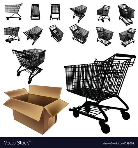 Shopping Cart Silhouette Royalty Free Vector Image