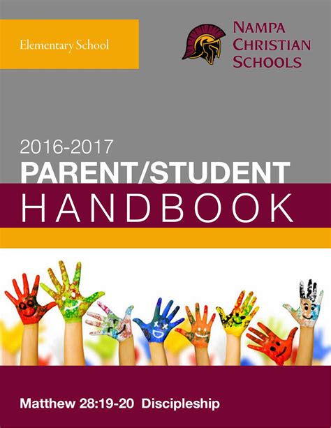 Elementary Parentstudent Handbook 2016 2017 By Nampa Christian Schools