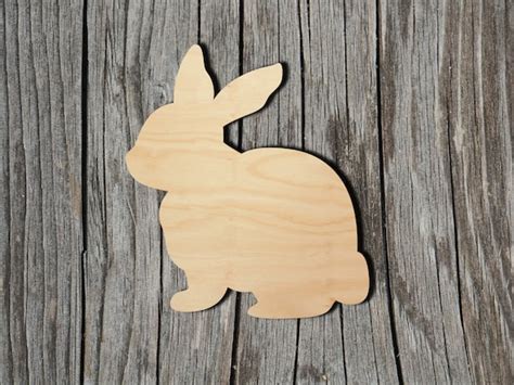 Multiple Sizes Laser Cut Bunny Rabbit Ready To Paint Unfinished Wood