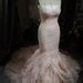 Ls16 Pinkie Blush Pink Mermaid Wedding Dress With Ruffle Rose Skirt Etsy