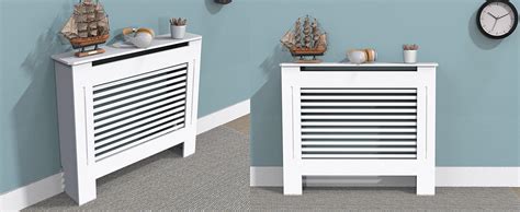 Fativo High Radiator Cover Wood Cabinet Cm Height White Extra Large