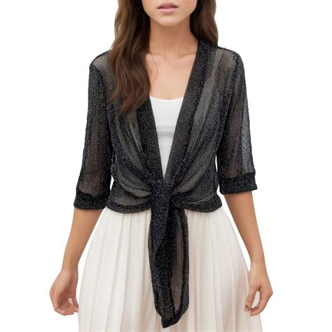 Lightweight Summer Cardigan Shrugs For Dresses Short Sleeve Cardigans