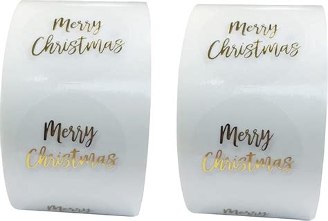 Amazon NUOMI 1000 PCS Merry Christmas Stickers Round Adhesive Seal