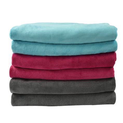 Amazon JML 2 Pack Solid Color Microfiber Bath Towels Oversized