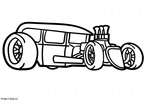 Print Hot Rod Coloring Page