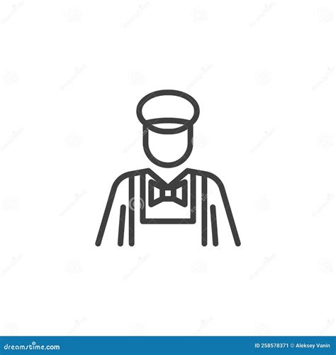 Milkman Line Icon Stock Vector Illustration Of Perfect 258578371