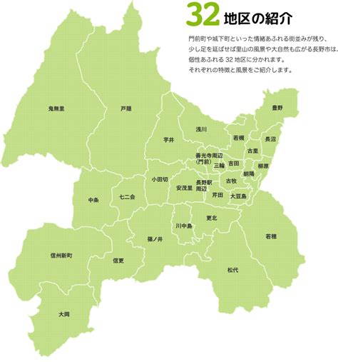 32地区の紹介 長野市移住手帳 Nターンのすすめ