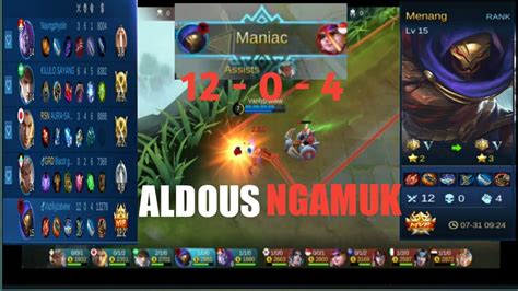 Aldous Ngamuk Carry Team Mobile Legends YouTube