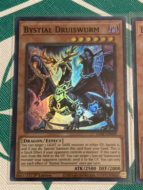 Yu Gi Oh Bystial Druiswurm Darkwing Blast St Edition Super Rare Ebay