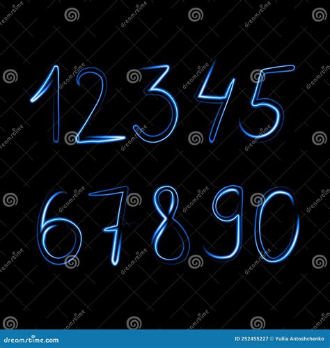 Vector set of numbers. stock vector. Illustration of diagram - 252455227