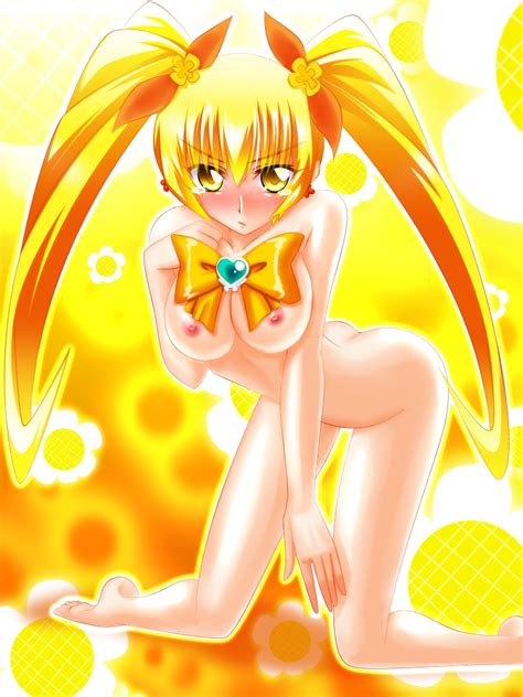 Rule 34 Blonde Hair Breasts Cure Sunshine Engo Aquawatery Hair Ribbon Heart Heartcatch