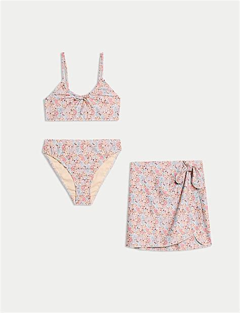 Pc Ditsy Floral Bikini Swim Set Yrs ECRU MIX Bikini Sets M S ES