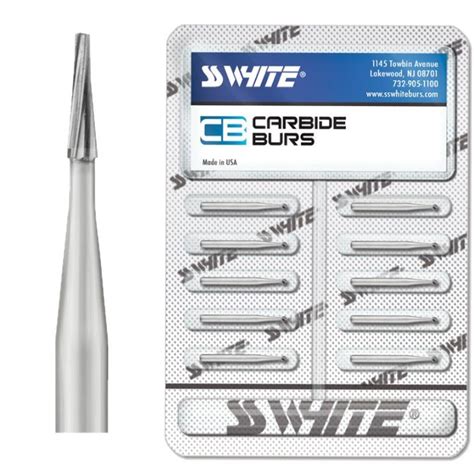 Ss White Carbide Burs Fg Taper Flat End Pk Clinaide