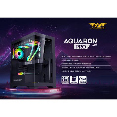 Jual Casing Pc Gaming Armaggeddon Aquaron Pro Atx Shopee Indonesia