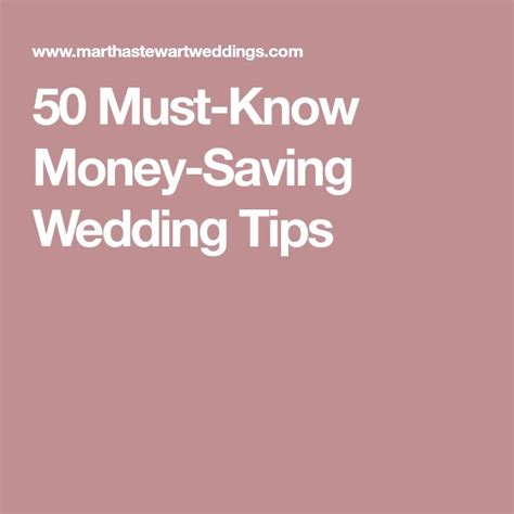 The Words Must Know Money Saving Wedding Tips