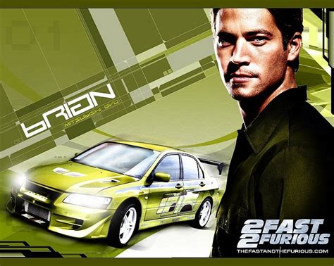 Hd Wallpaper 2 Fast 2 Furious Paul Walker Brian Oconner Car Mitsubishi Wallpaper Flare