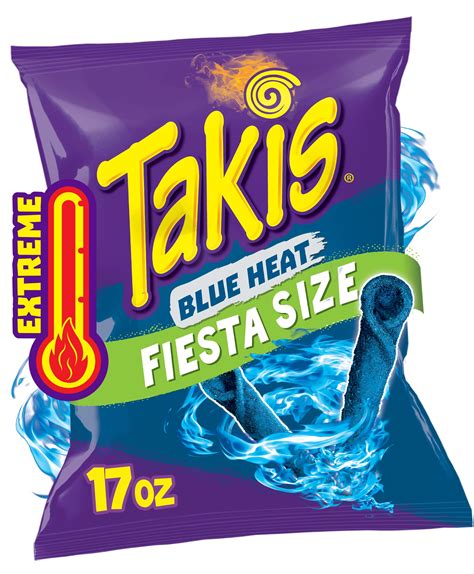 Buy Takis Blue Heat 17 Oz Fiesta Size Bag Hot Chili Pepper Flavored