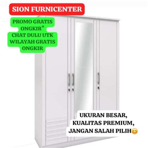 Jual Lemari 3 Pintu Minimalis Putih Lemari Pakaian 3 Pintu Lemari