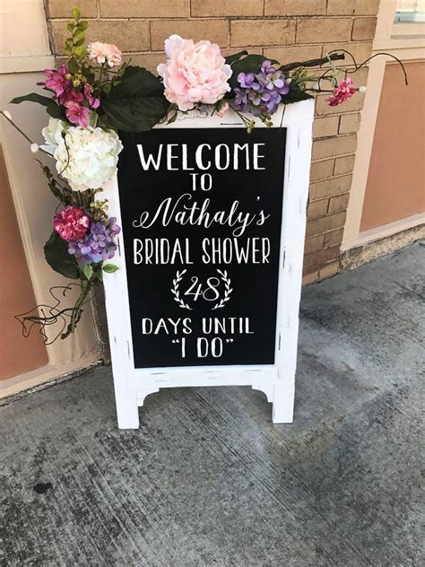 Welcome Bridal Shower Sign Days Until I Do Wedding Chalkboard Bride To Be Wedding Sign