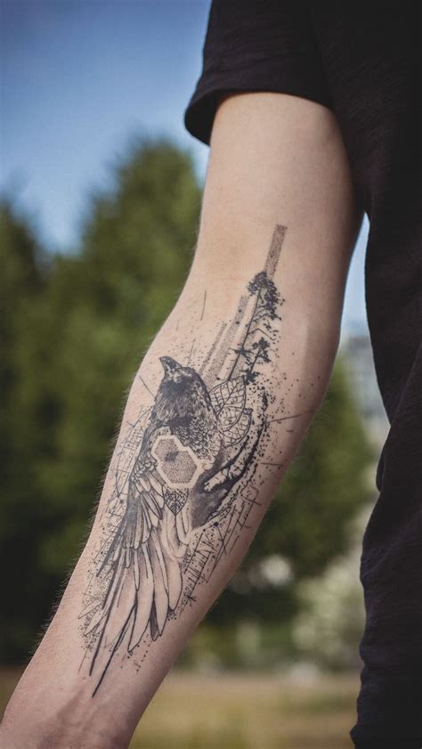 Raven Forearm Tattoo