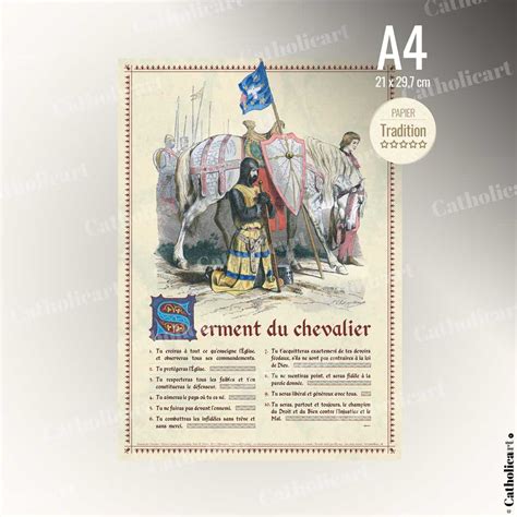 Catholicart Serment Du Chevalier A