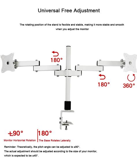 Dual Screen LCD Computer Monitor Stand Base Table Clamp - DewinErgo丨 ...