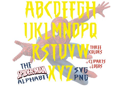 Spiderman Font Spiderman Alphabet Svg Spiderman Font Svg Spiderman