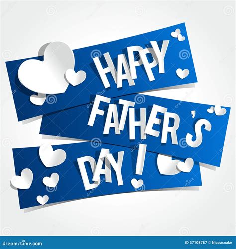 Happy Fathers Day Greeting Card Stock Vector Illustration Of