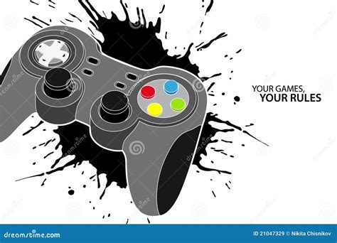 PC or console controller stock vector. Illustration of arcade - 21047329