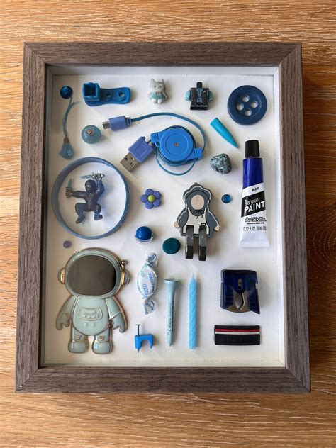 Shadow Box Collection Of Recycled Items Trinket Collection Philly