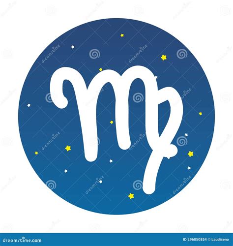 Isolated Virgo Colored Zodiac Sign Symbol Vector Stock Vector