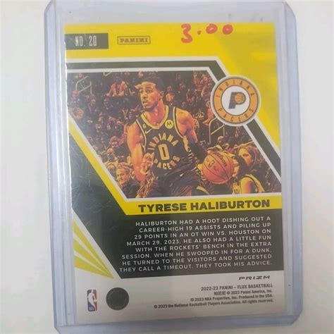 2020 21 Panini Flux Tyrese Haliburton Rc Red Cracked Ice Prizm 203