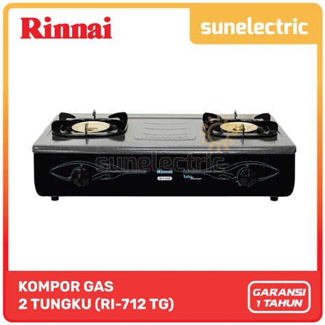 Jual Rinnai RI 712TG Kompor Gas Turbo Stainless Jumbo 2 Tungku RI 712TG