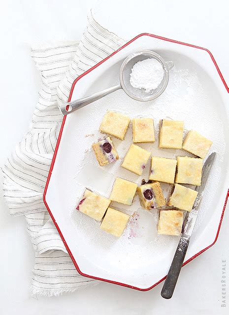 Momofuku Ooey Gooey Butter Cake Bars With Blueberries