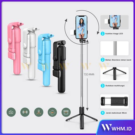 Jual 3 In 1 Selfie Stick Tongsis Bluetooth Tripod Led Fill Light