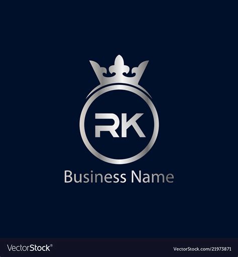 Initial letter rk logo template design Royalty Free Vector