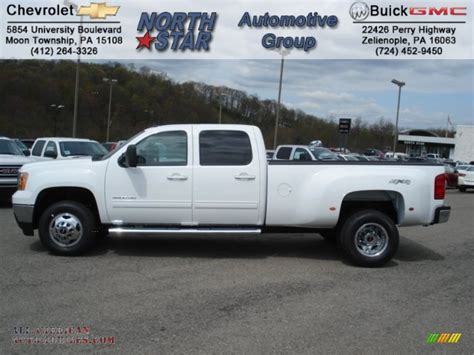 2012 Gmc Sierra 3500hd Slt Crew Cab 4x4 Dually In Summit White Photo