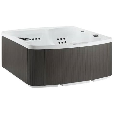 AquaRest Spas DayDream Ensemble S Person Jet Plug Play Hot Tub W Steps Handrail And