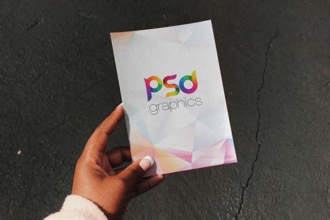 Holding Postcard Mockup Free Download