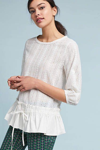 Eri Ali Nora Eyelet Blouse White Eyelet Blouse Blouses For Women Unique Women Tops