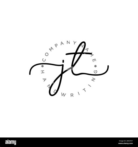 Jt Initial Handwriting Logo Template Vector Stock Vector Image Art