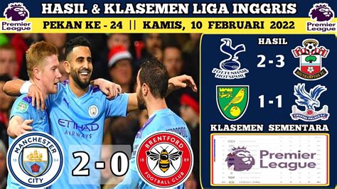 Hasil Liga Inggris Tadi Malam MANCHESTER CITY VS BRENTFORD Hasil