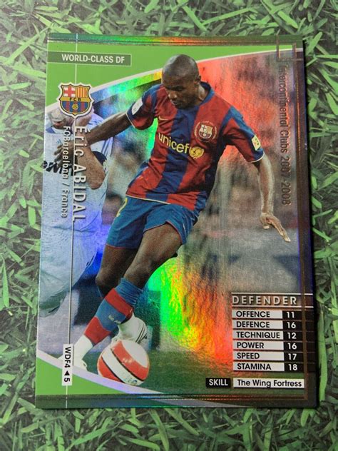 Panini Wccf Eric Abidal Fc Barcelona Refractor Card Spain Ebay