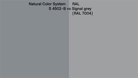 Natural Color System S B Vs Ral Signal Grey Ral Side By