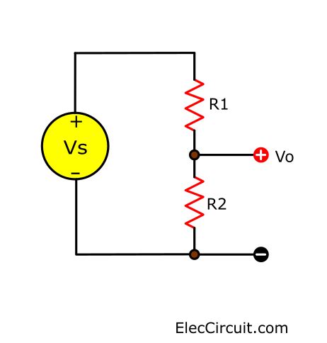 Learn voltage divider circuit works with rule and calculating | ElecCircuit