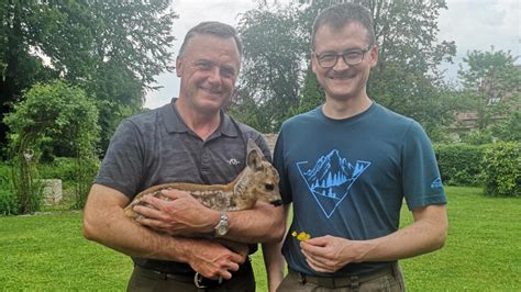 Wie Zwei J Ger Aus Dem Landkreis Ein Rehkitz Retten