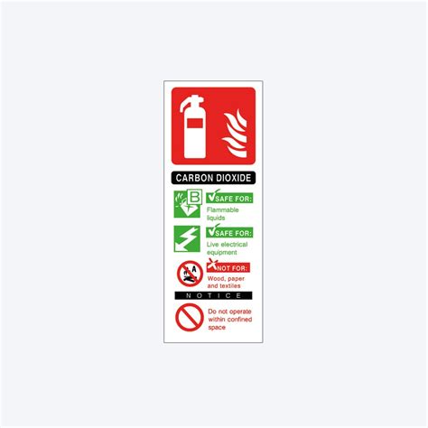 Fire Extinguisher Carbon Dioxide Blanket Sign Mm X Mm Elite