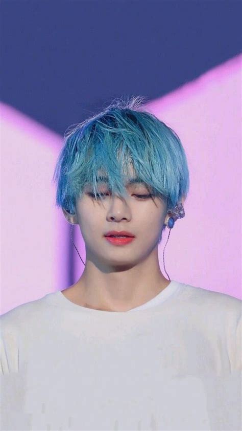 Pin By Han Na On Pins By You Taehyung Kim Taehyung Blue Hair